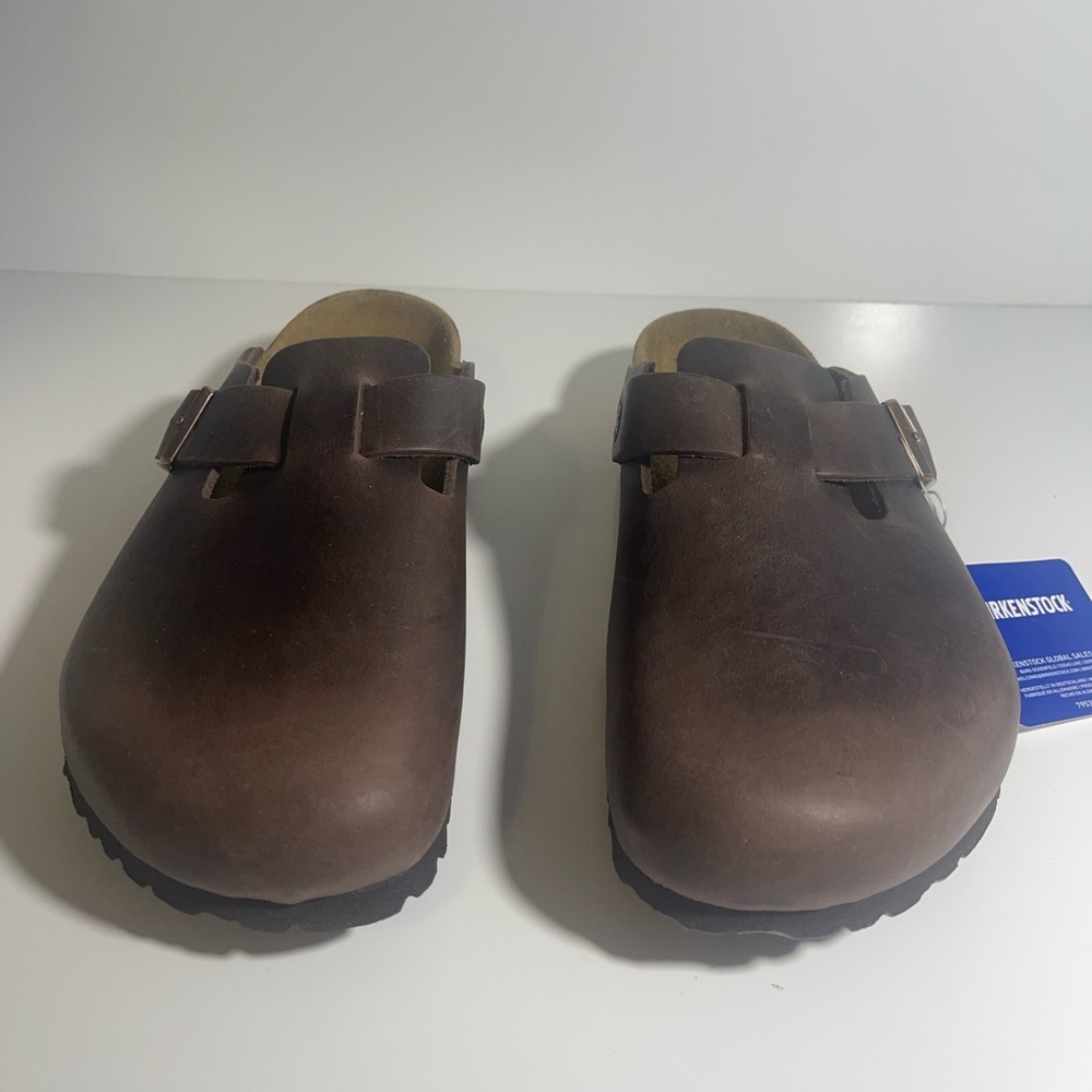 Birkenstock Boston, Unisex Adults' Clogs, Dark Brown Leather